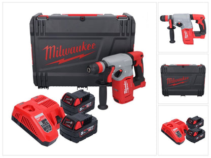 Milwaukee M18 BLHX-502X Akku Kombihammer 18 V 2,3 J Brushless ( 4933478892 ) + 2x Akku 5,0 Ah + Ladegerät + HD-Box