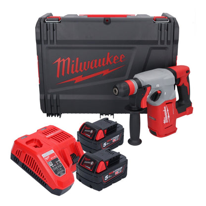 Milwaukee M18 BLHX-502X Akku Kombihammer 18 V 2,3 J Brushless ( 4933478892 ) + 2x Akku 5,0 Ah + Ladegerät + HD-Box