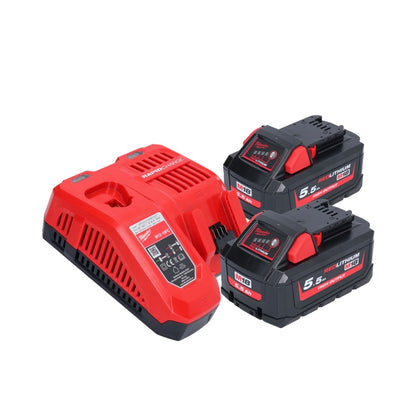 Marteau combiné à batterie Milwaukee M18 BLHX-552X 18 V 2,3 J brushless + 2x batteries 5,5 Ah + chargeur + boîtier HD