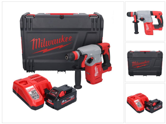 Milwaukee M18 BLHX-801X Akku Kombihammer 18 V 2,3 J Brushless + 1x Akku 8,0 Ah + Ladegerät + HD-Box