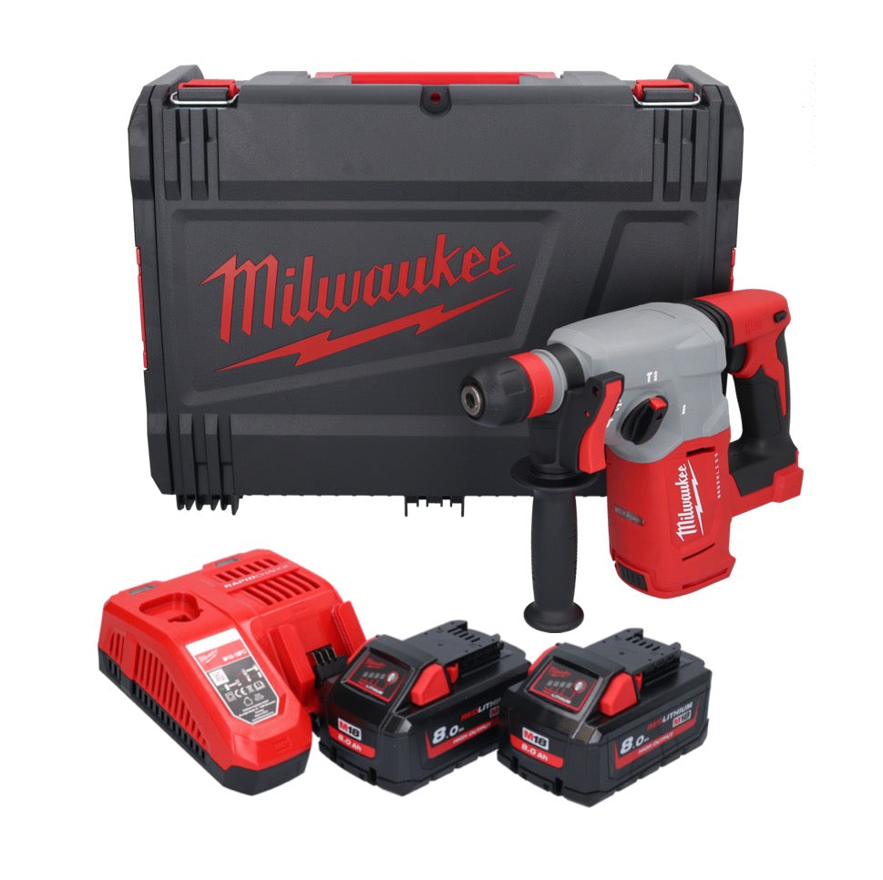 Milwaukee M18 BLHX-802X Akku Kombihammer 18 V 2,3 J Brushless + 2x Akku 8,0 Ah + Ladegerät + HD-Box