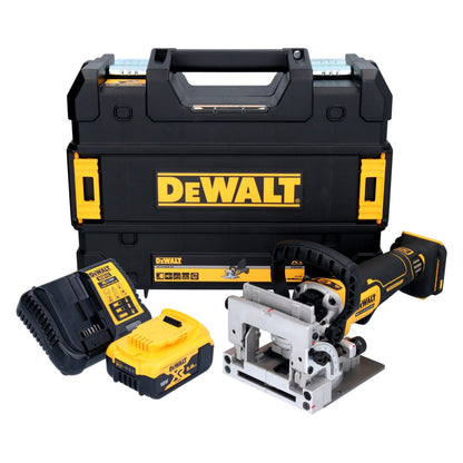 DeWalt DCW 682 P1T Akku Flachdübelfräse 18 V 102 x 20 mm Brushless + 1x Akku 5,0 Ah + Ladegerät + TSTAK