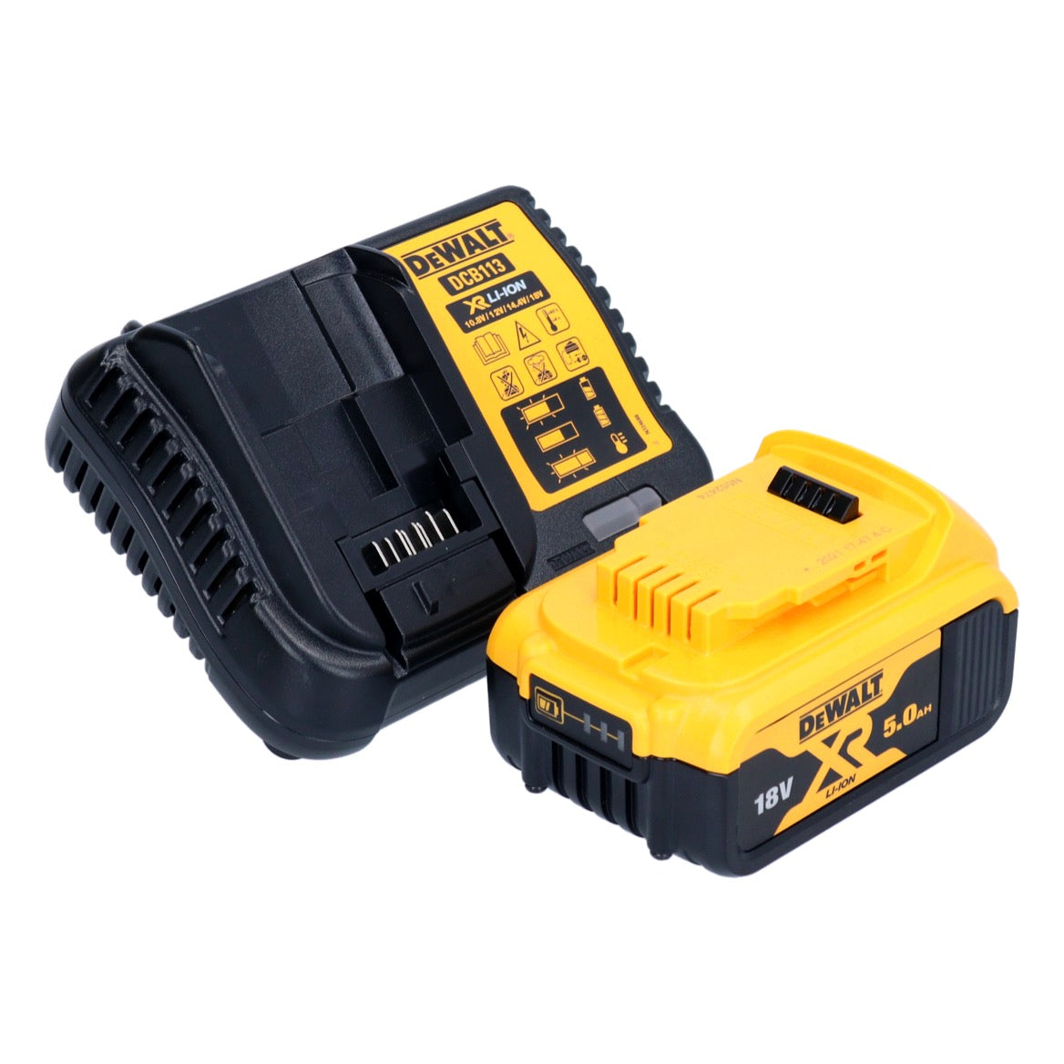 DeWalt DCW 682 P1T Akku Flachdübelfräse 18 V 102 x 20 mm Brushless + 1x Akku 5,0 Ah + Ladegerät + TSTAK