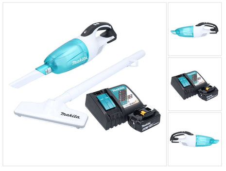 Makita DCL 181 FRTWX aspirador inalámbrico 18 V 53 mbar 0,65 L + 2x baterías 5,0 Ah + cargador