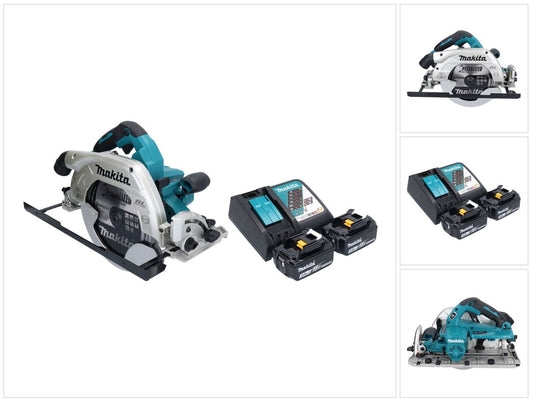 Makita DHS 900 RF2U Akku Handkreissäge 36 V ( 2x 18 V ) 235 mm Brushless + 2x Akku 3,0 Ah + Ladegerät + Bluetooth Adapter