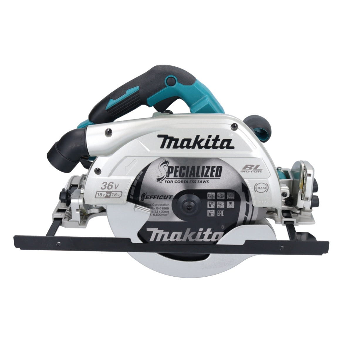 Makita DHS 900 M2U Akku Handkreissäge 36 V ( 2x 18 V ) 235 mm Brushless + 2x Akku 4,0 Ah + Bluetooth Adapter - ohne Ladegerät