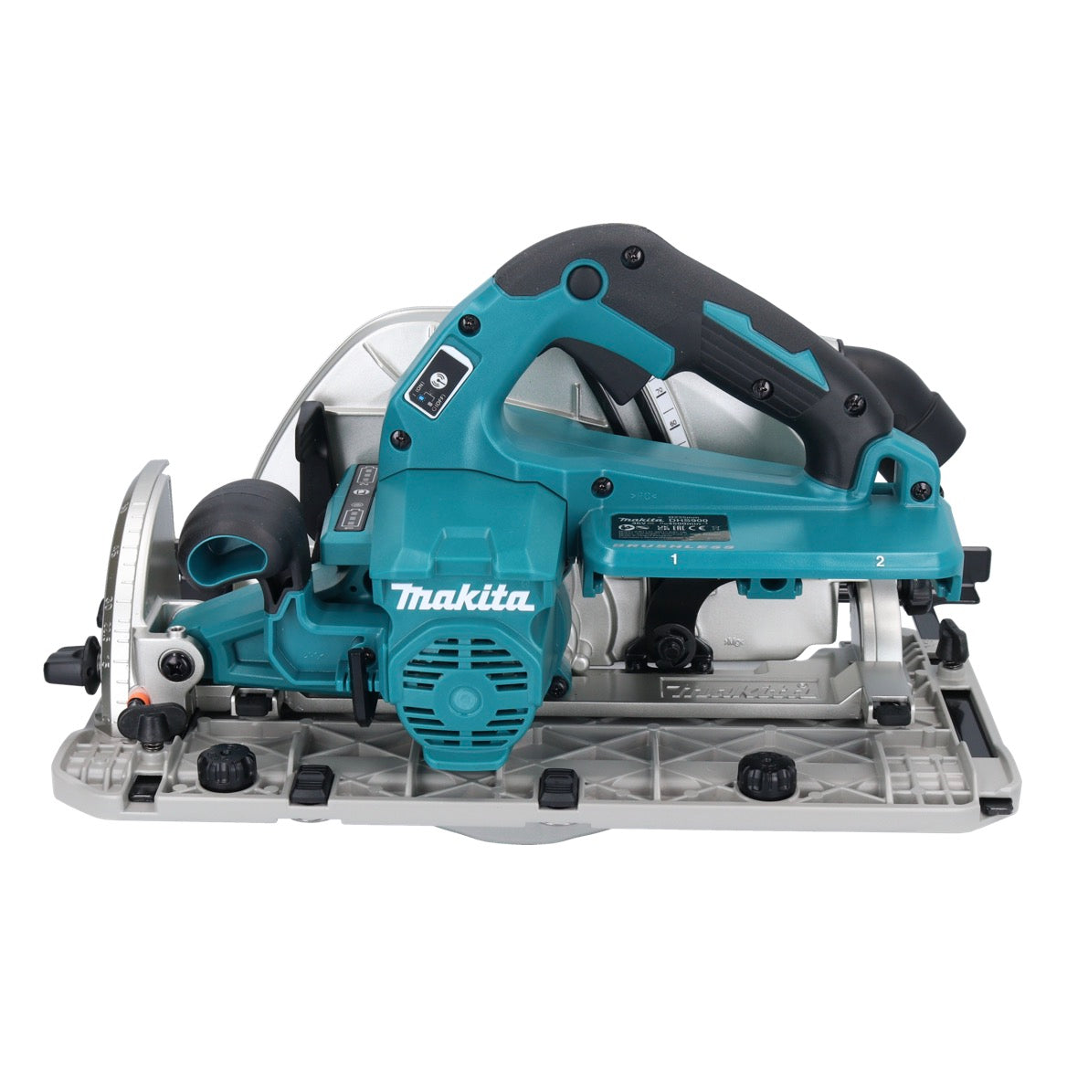 Makita DHS 900 RG2U scie circulaire à batterie 36 V (2x 18 V) 235 mm sans balais + 2x batterie 6,0 Ah + chargeur + adaptateur Bluetooth