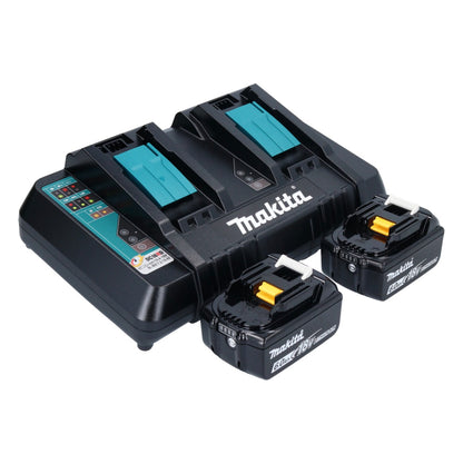 Makita DHS 900 PG2U Akku Handkreissäge 36 V ( 2x 18 V ) 235 mm Brushless + 2x Akku 6,0 Ah + Doppel Ladegerät + Bluetooth Adapter