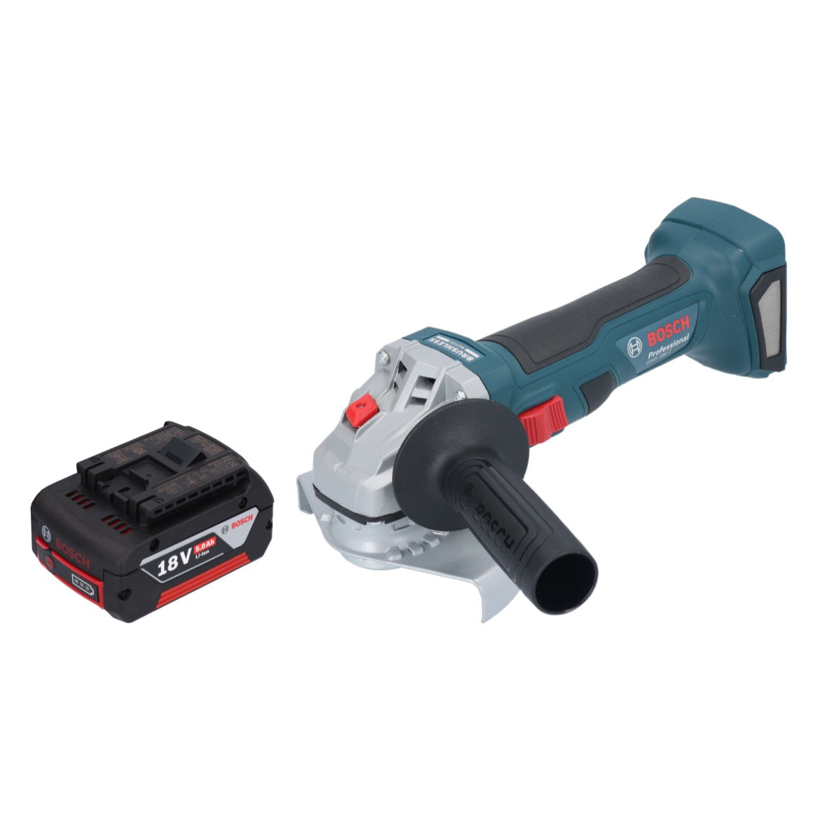 Bosch GWS 18V-7 Professional Akku Winkelschleifer 18 V 125 mm Brushless + 1x Akku 5,0 Ah - ohne Ladegerät