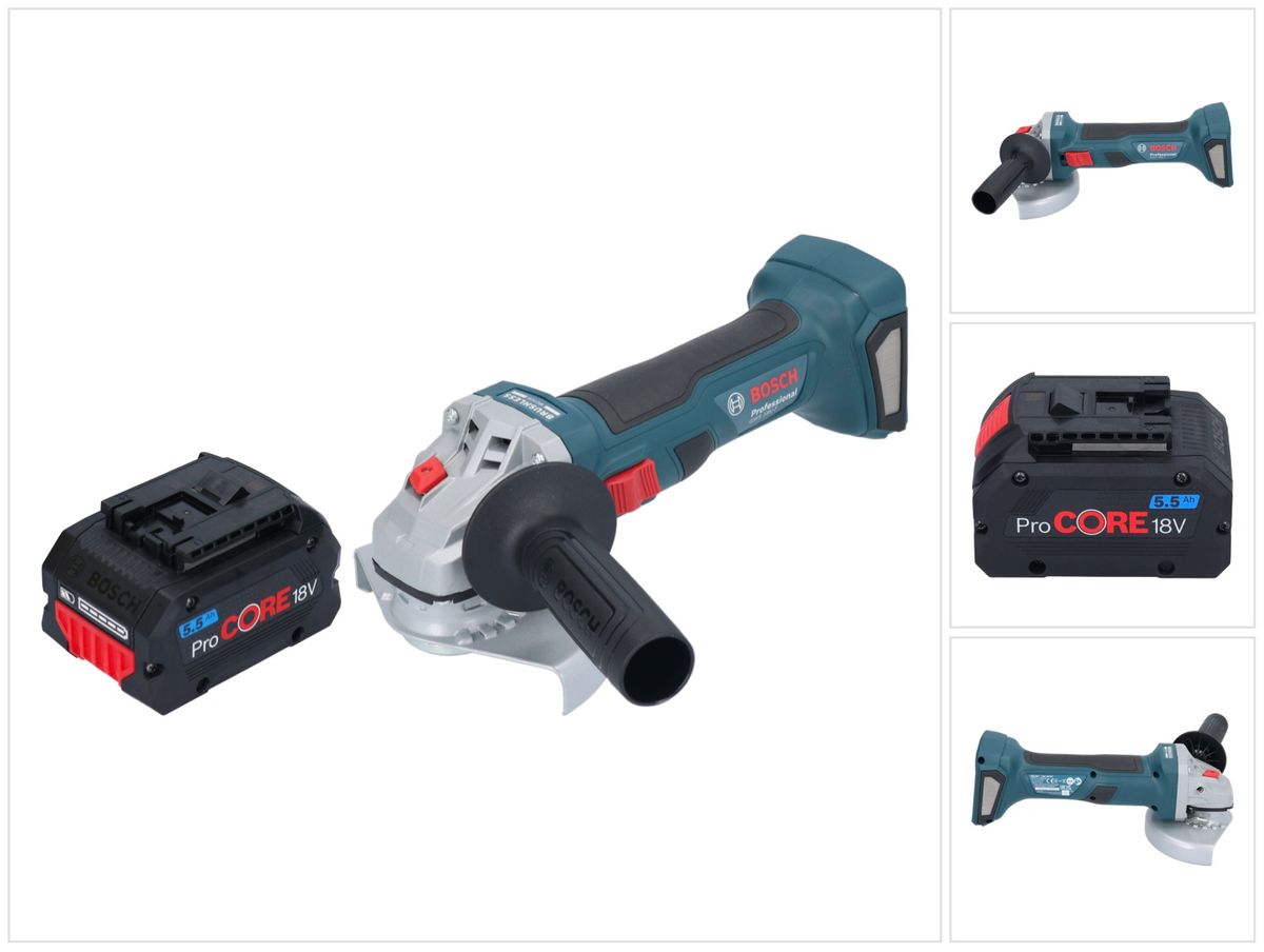 Bosch GWS 18V-7 Professional Akku Winkelschleifer 18 V 125 mm Brushless + 1x ProCORE Akku 5,5 Ah - ohne Ladegerät