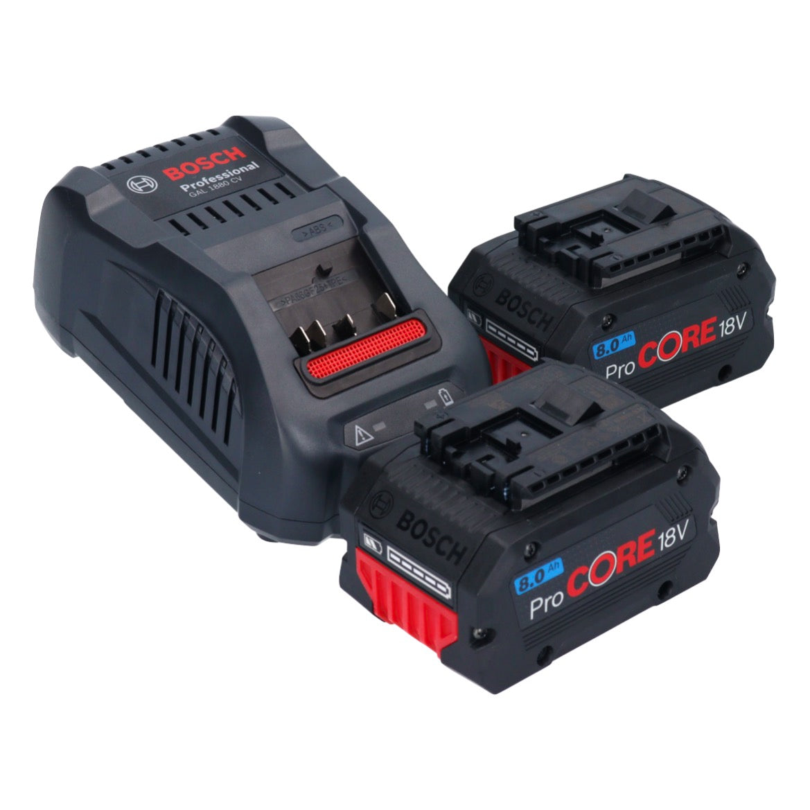 Bosch GWS 18V-7 Professional Akku Winkelschleifer 18 V 125 mm Brushless + 2x ProCORE Akku 8,0 Ah + Ladegerät