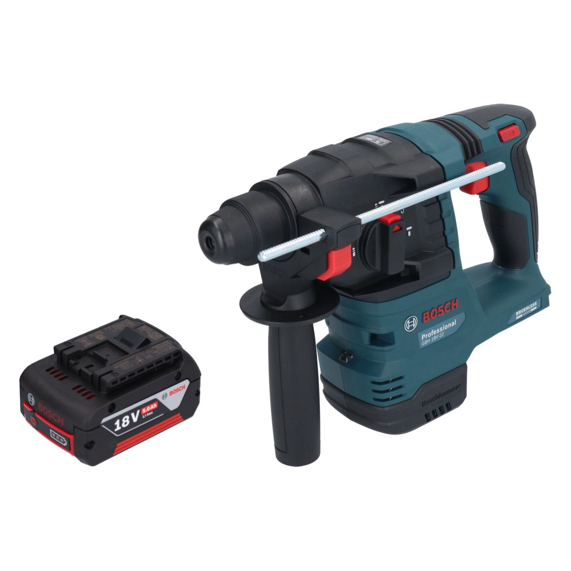 Bosch GBH 18V-22 Professional marteau perforateur sans fil 18 V 1,9 J SDS Plus Brushless + 1x batterie 5,0 Ah - sans chargeur