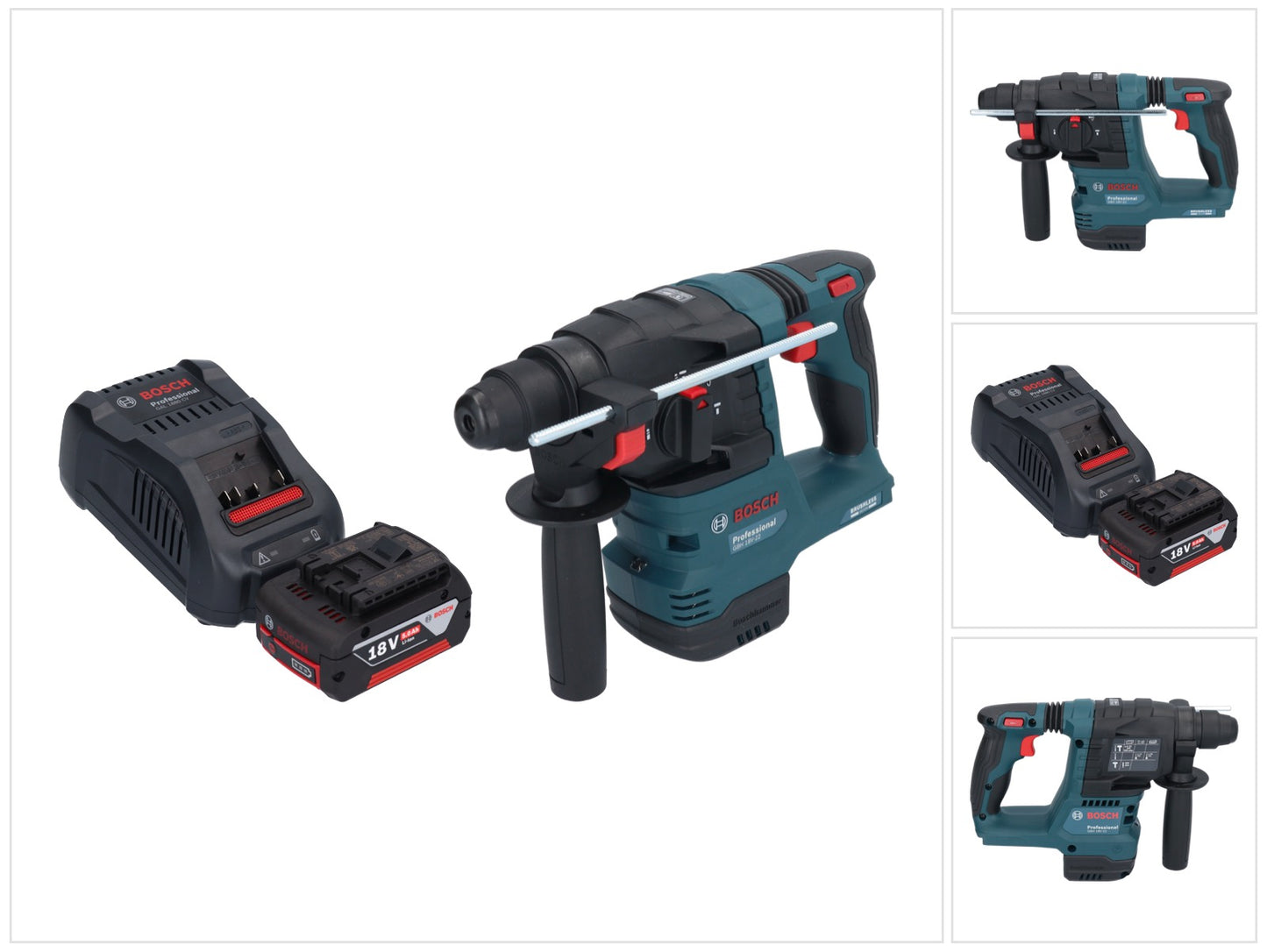 Bosch GBH 18V-22 Professional marteau perforateur sans fil 18 V 1,9 J SDS Plus sans balais + 1 batterie 5,0 Ah + chargeur