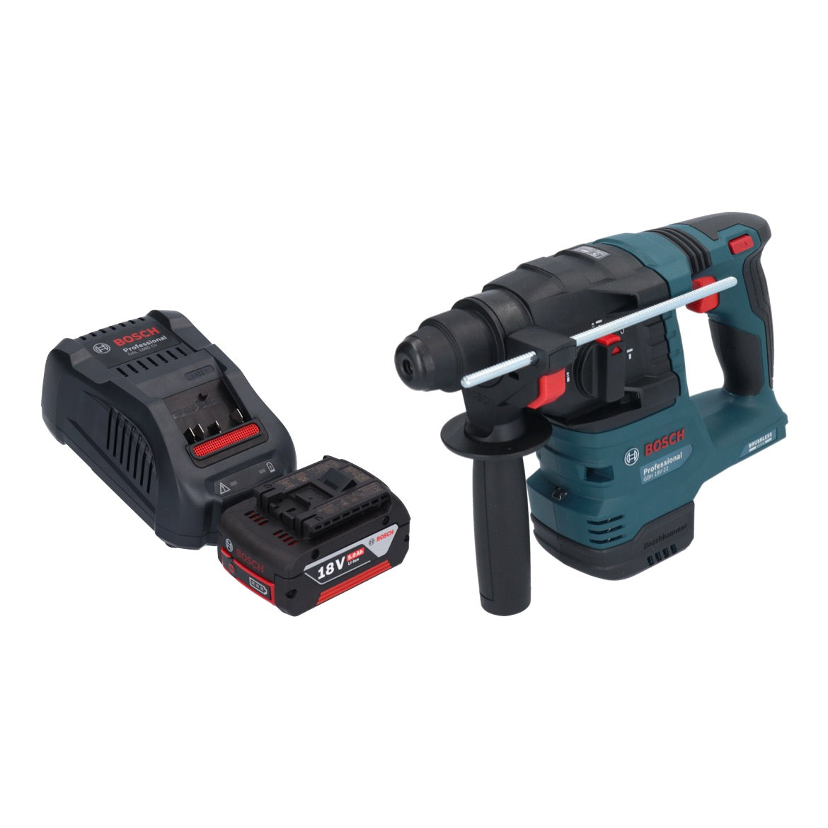 Bosch GBH 18V-22 Professional marteau perforateur sans fil 18 V 1,9 J SDS Plus sans balais + 1 batterie 5,0 Ah + chargeur