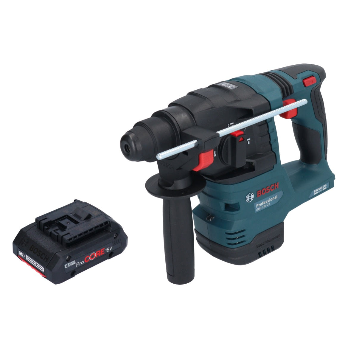 Bosch GBH 18V-22 Professional marteau perforateur sans fil 18 V 1,9 J SDS Plus Brushless + 1x batterie ProCORE 4,0 Ah - sans chargeur