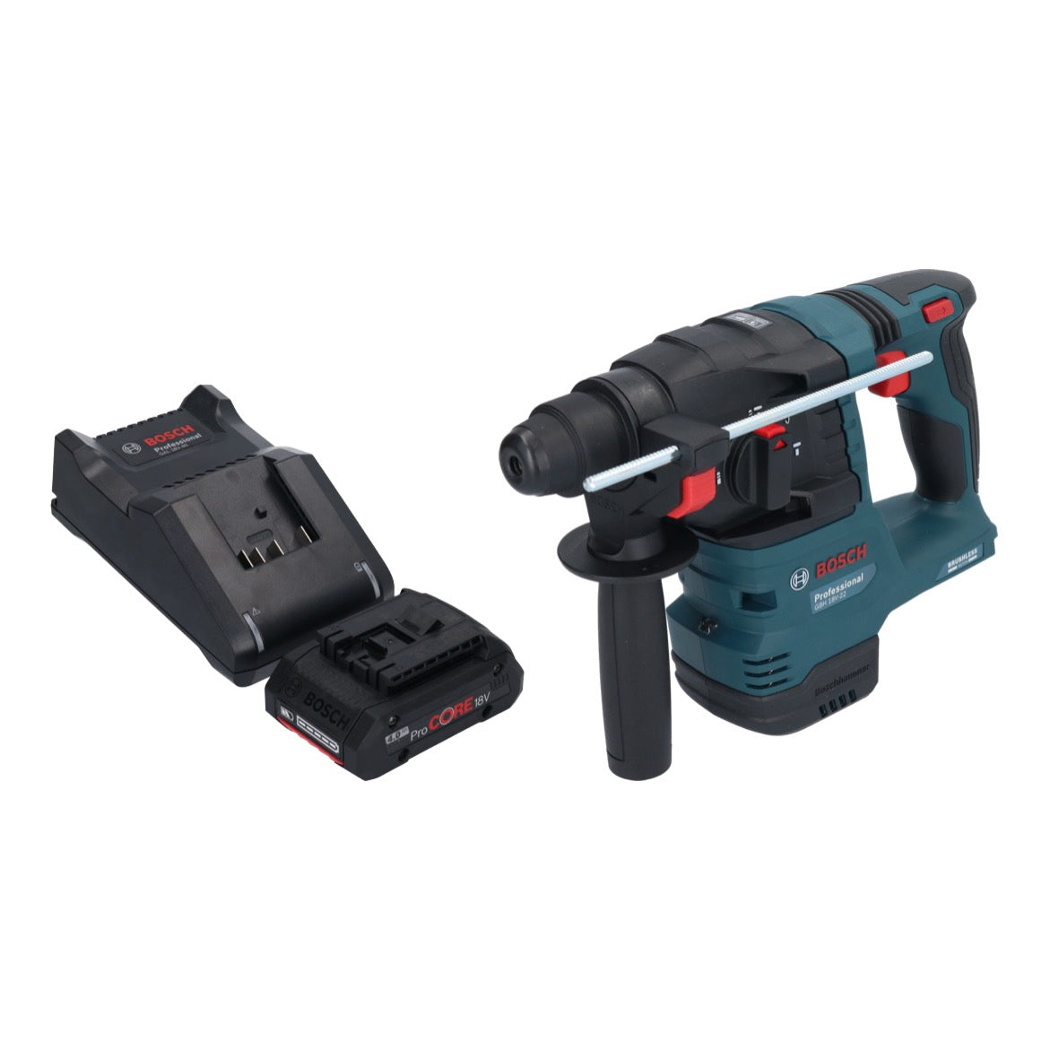 Bosch GBH 18V-22 Professional Akku Bohrhammer 18 V 1,9 J SDS Plus Brushless 1x ProCORE Akku 4,0 Ah + Ladegerät