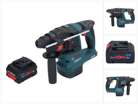 Bosch GBH 18V-22 Taladro percutor inalámbrico profesional 18 V 1,9 J SDS Plus Brushless + 1x batería ProCORE 5,5 Ah - sin cargador