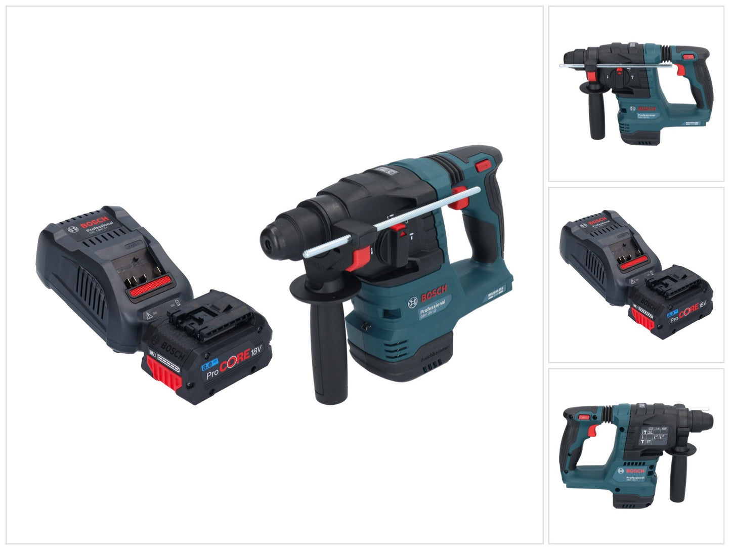 Bosch GBH 18V-22 Professional marteau perforateur sans fil 18 V 1,9 J SDS Plus sans balais + 1 batterie ProCORE 8,0 Ah + chargeur