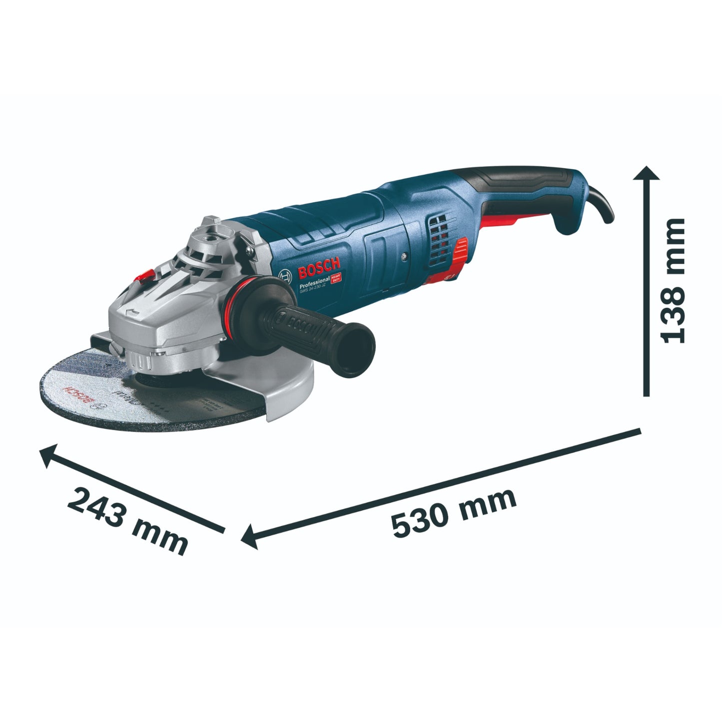 Meuleuse d'angle Bosch GWS 24-230 JZ Professional 2400 watts 230 mm (06018C3300)