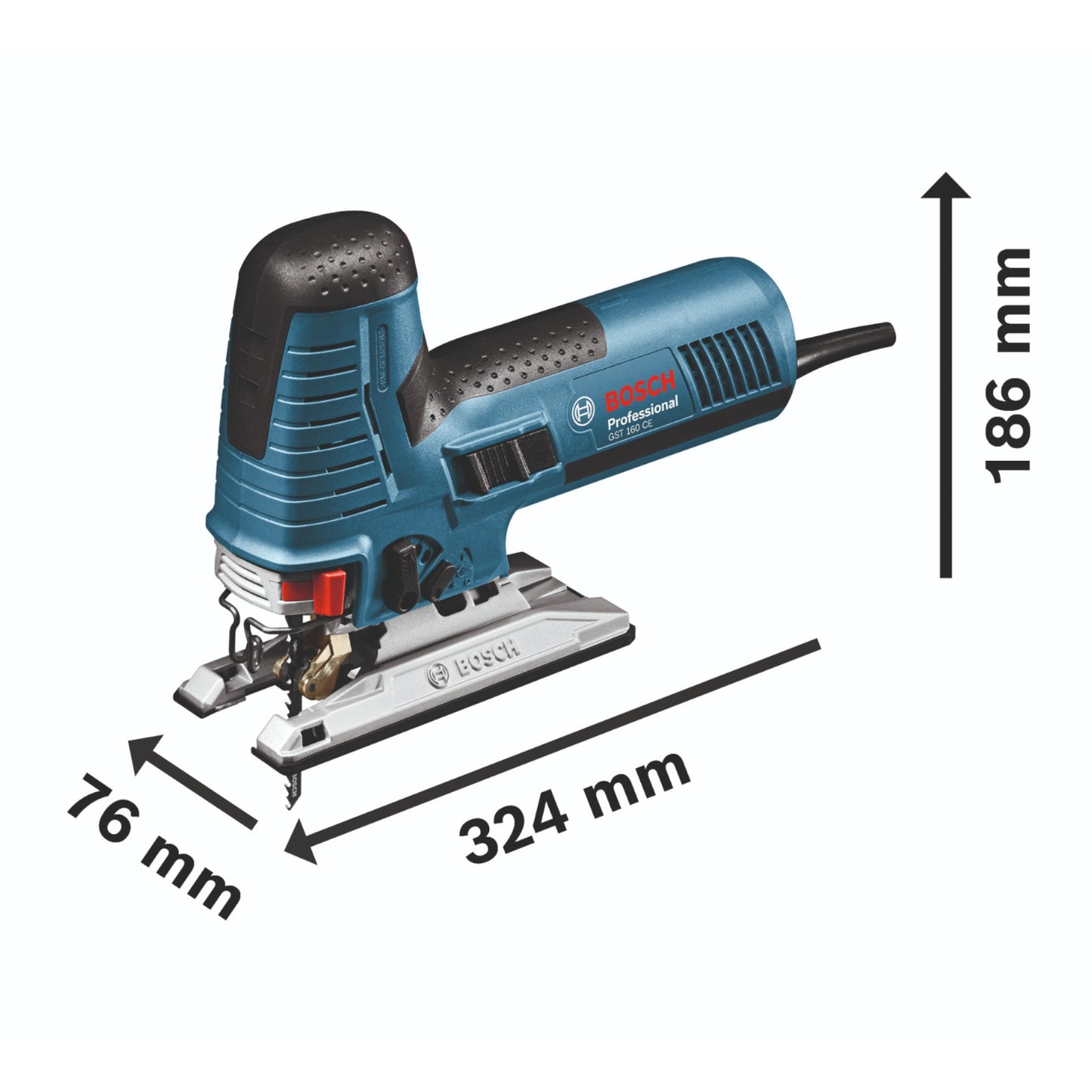 Bosch GST 160 CE Professional Pendelstichsäge Stichsäge SDS 800 Watt ( 0601517000 ) + L-Boxx