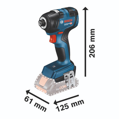 Bosch GDR 18V-200 Professional Clé à chocs rotative sans fil 18 V 200 Nm sans balais (06019J2106) + L-Boxx - sans batterie, sans chargeur