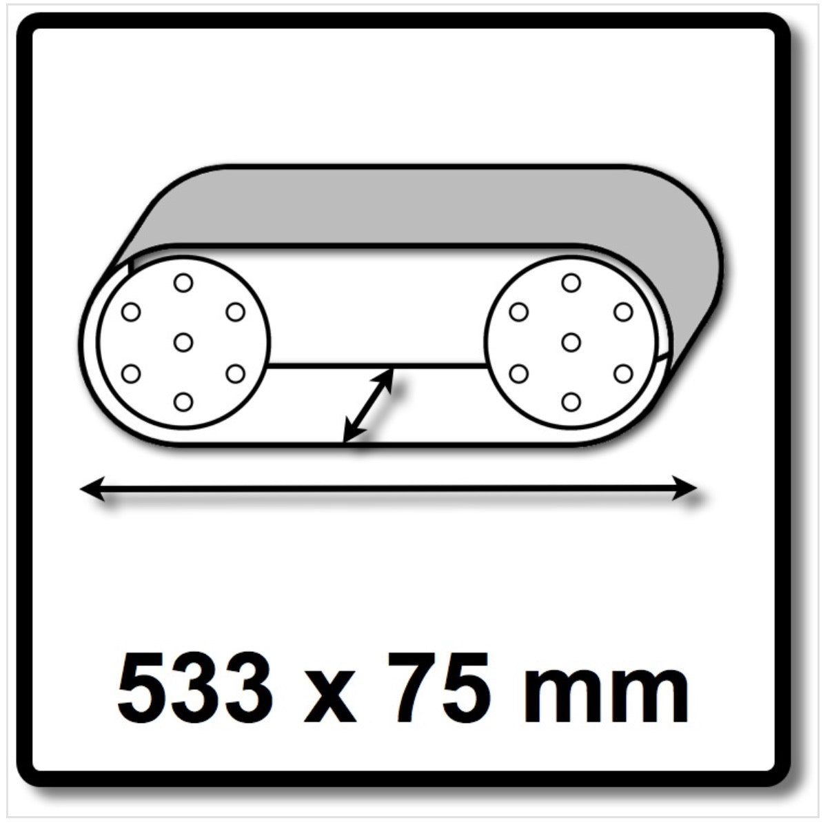 Festool L533X 75-P80 RU2/10 Rubin 2 Schleifband 10Stück P80 für Holzwerkstoffe 533x75 mm ( 499157 ) - Toolbrothers