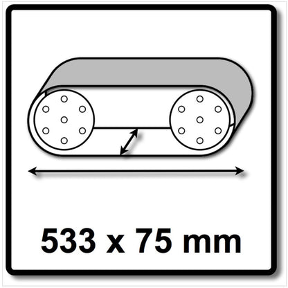 Festool L533X 75-P10 RU2/10 Rubin 2 Schleifband 10Stück P120 für Holzwerkstoffe 533x75 mm ( 499159 )