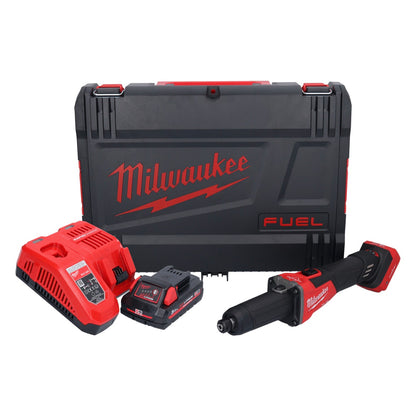 Milwaukee M18 FDGROVB-301X Akku Geradschleifer 18 V Brushless + 1x Akku 3,0 Ah + Ladegerät + HD Box