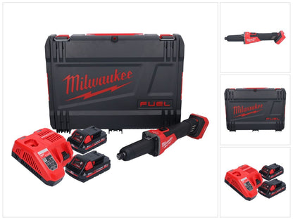 Milwaukee M18 FDGROVB-302X Akku Geradschleifer 18 V Brushless + 2x Akku 3,0 Ah + Ladegerät + HD Box