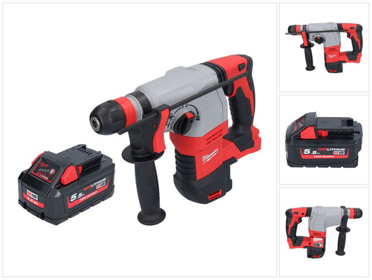 Marteau combiné à batterie Milwaukee M18 HD18HX-551 18 V 2,4 J + 1x batterie 5,5 Ah - sans chargeur