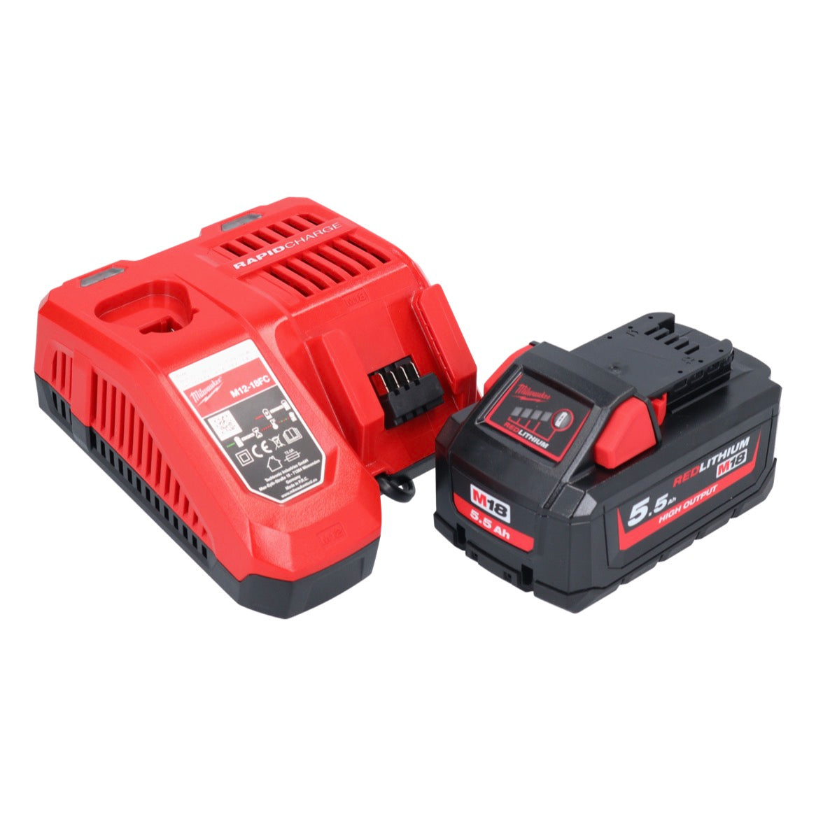 Marteau combiné à batterie Milwaukee M18 HD18HX-551 18 V 2,4 J + 1x batterie 5,5 Ah + chargeur