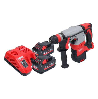 Marteau combiné à batterie Milwaukee M18 HD18HX-552 18 V 2,4 J + 2x batteries 5,5 Ah + chargeur