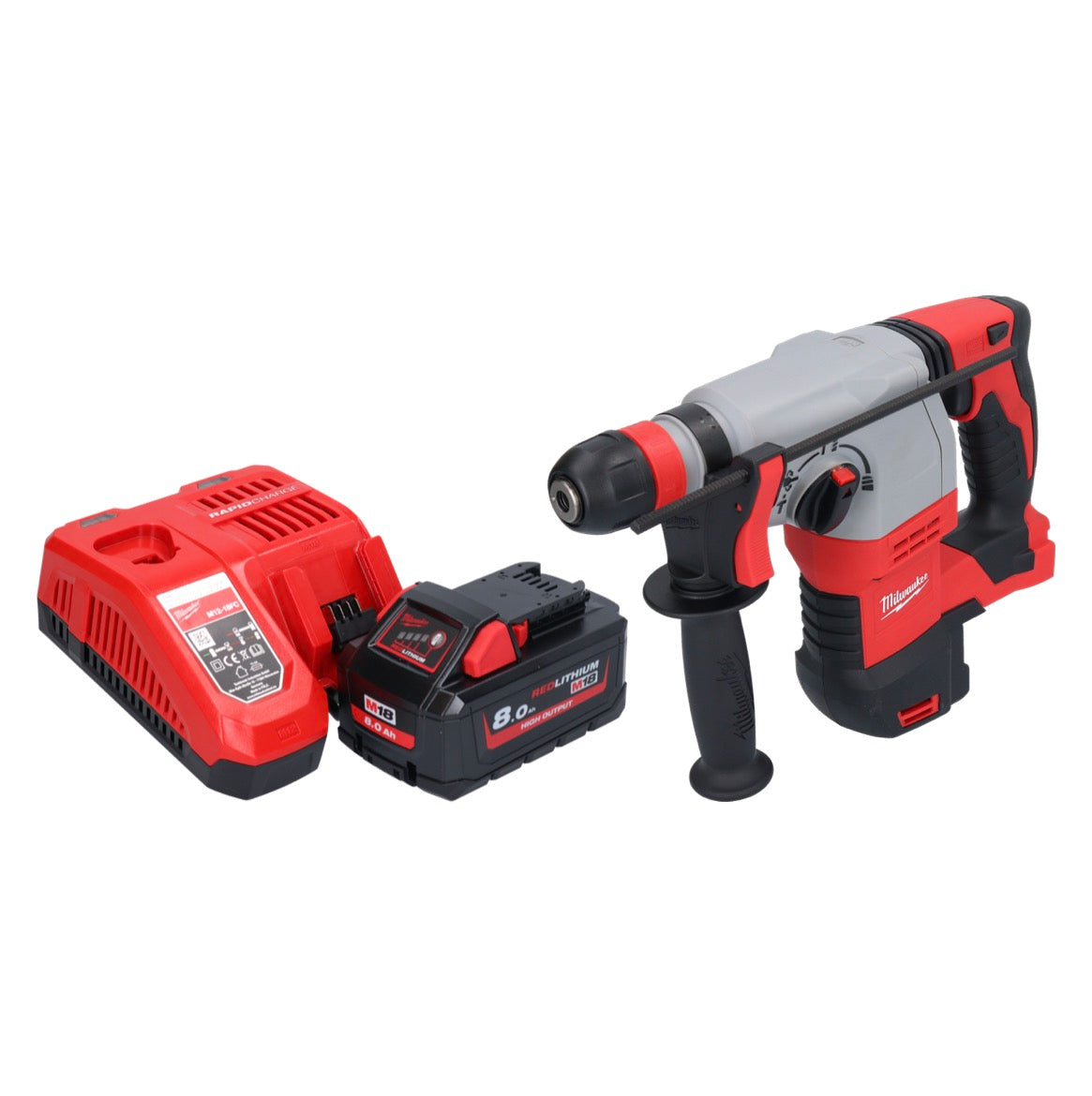 Marteau combiné à batterie Milwaukee M18 HD18HX-801 18 V 2,4 J + 1x batterie 8,0 Ah + chargeur