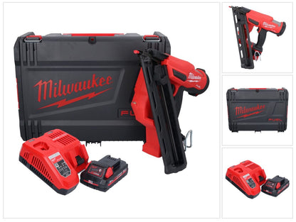 Cloueur à batterie Milwaukee M18 FN15GA-301X 18 V sans balais 32 - 64 mm + 1x batterie 3,0 Ah + chargeur + boîtier HD