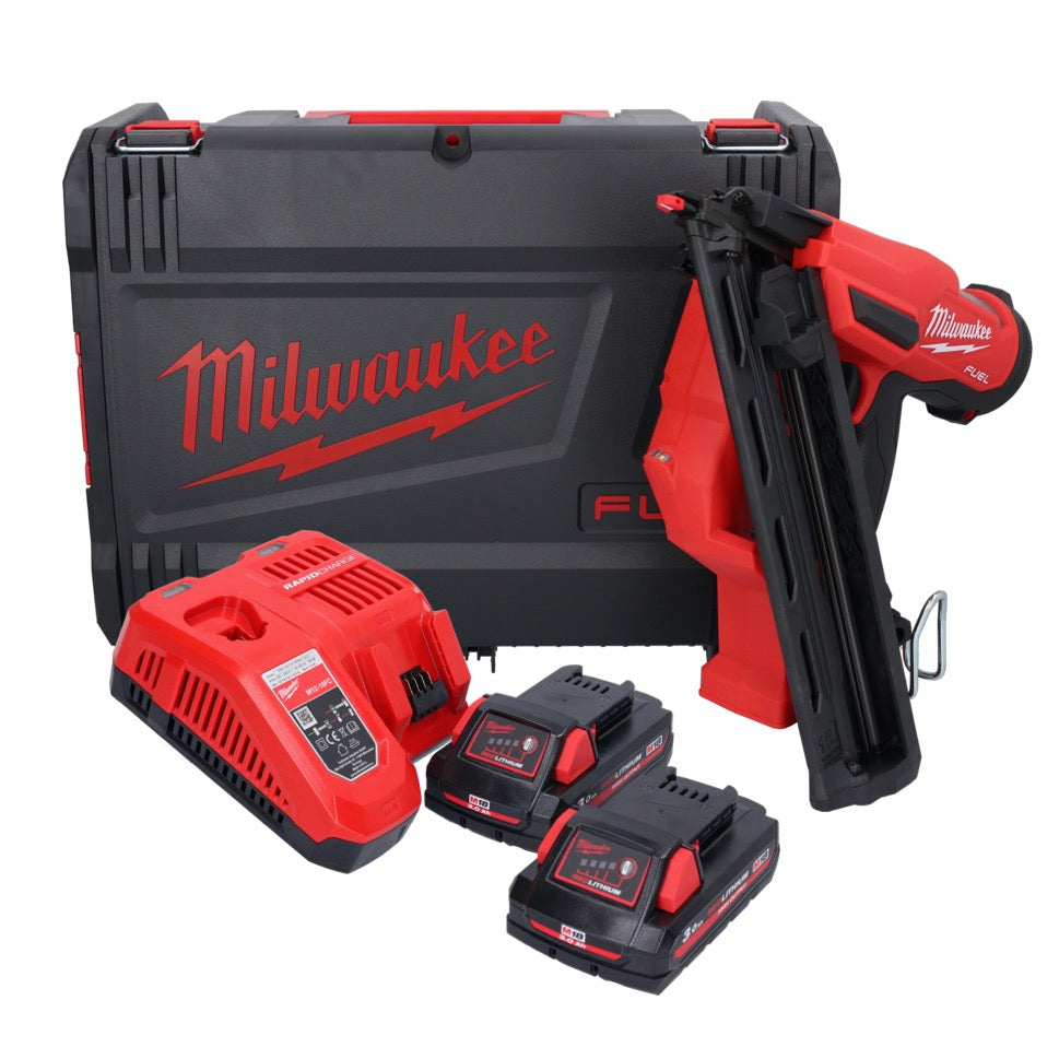 Milwaukee M18 FN15GA-302X Akku Nagler 18 V Brushless 32 - 64 mm + 2x Akku 3,0 Ah + Ladegerät + HD Box