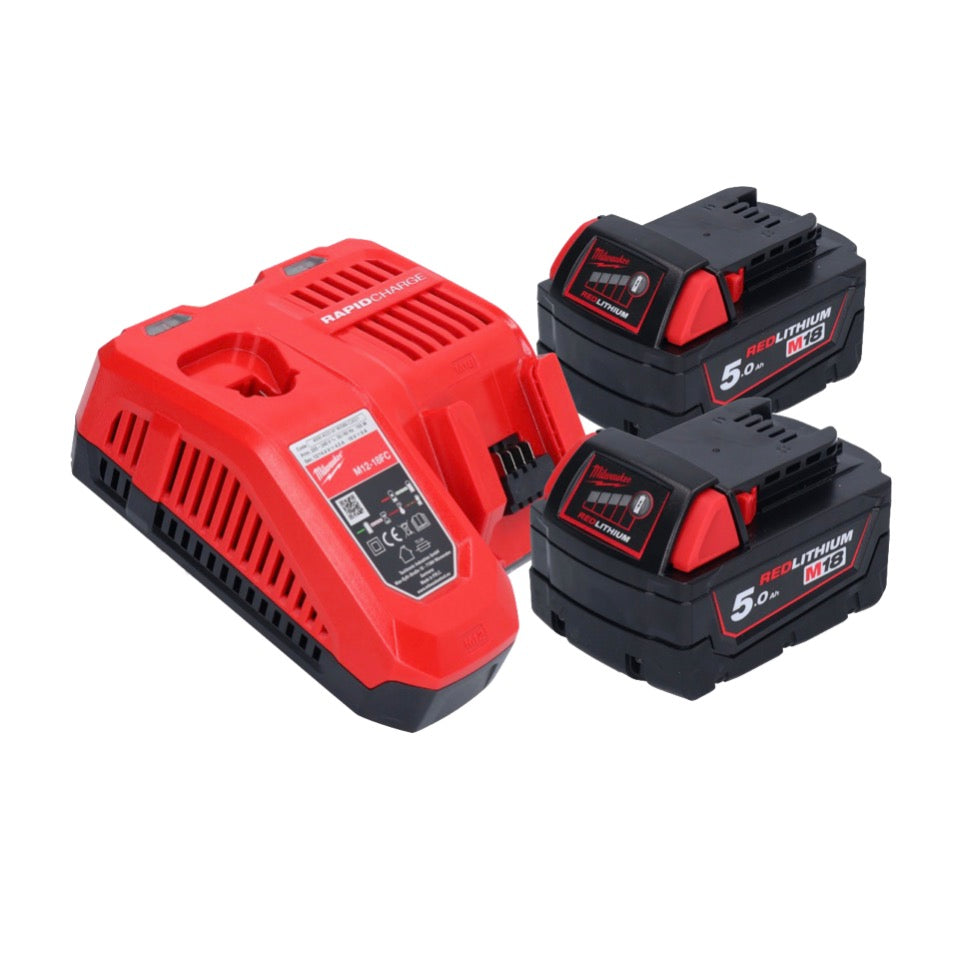 Milwaukee M18 FN15GA-502X Akku Nagler 18 V Brushless 32 - 64 mm + 2x Akku 5,0 Ah + Ladegerät + HD Box