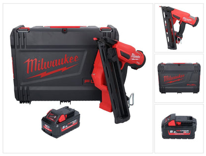 Cloueur sur batterie Milwaukee M18 FN15GA-551X 18 V sans balais 32 - 64 mm + 1x batterie 5,5 Ah + boîtier HD - sans chargeur