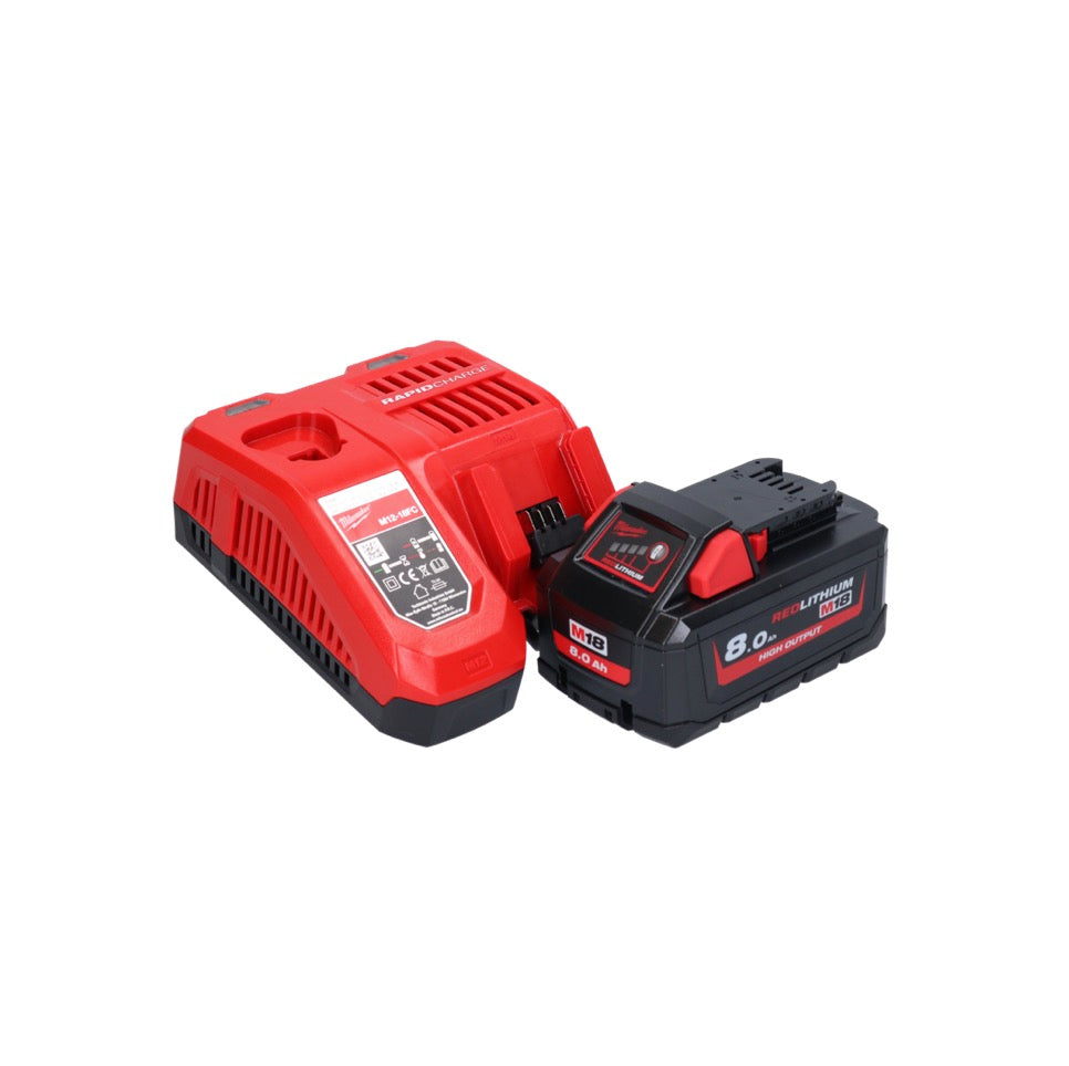 Cloueur sur batterie Milwaukee M18 FN15GA-801X 18 V sans balais 32 - 64 mm + 1x batterie 8,0 Ah + chargeur + boîtier HD