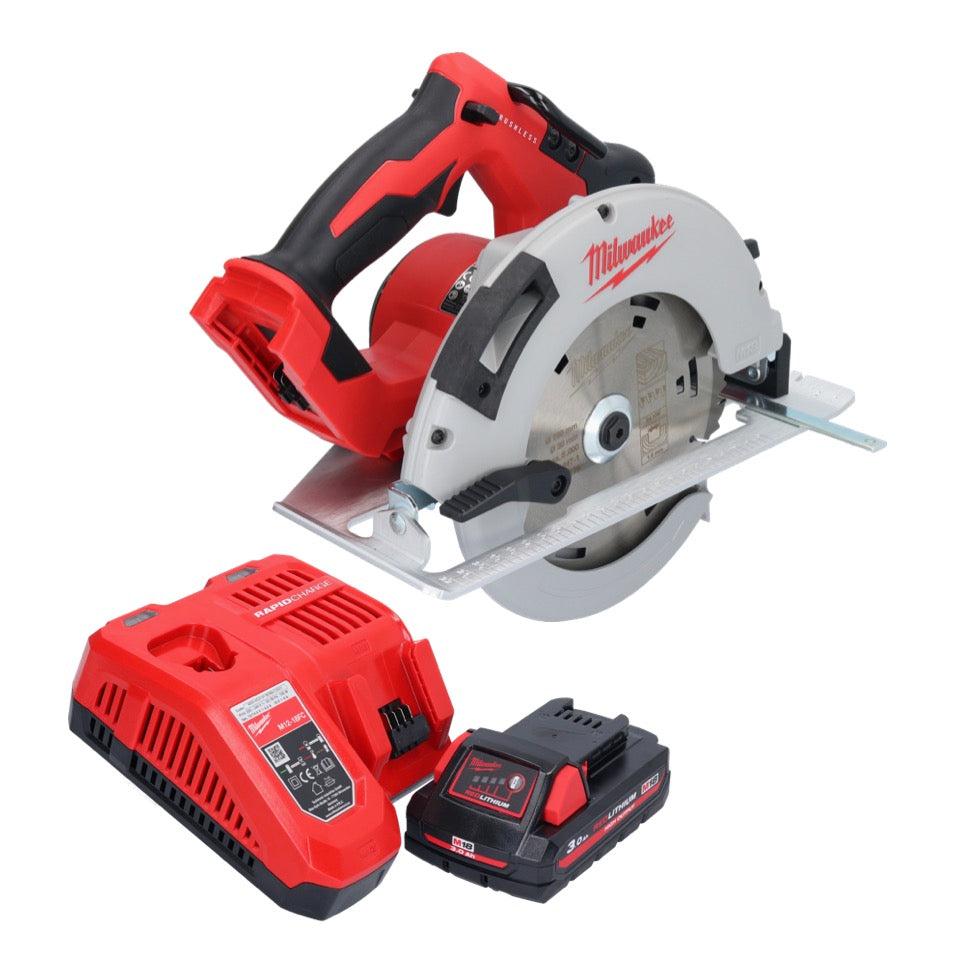 Milwaukee M18 BLCS66-301 Akku Handkreissäge 18 V 190 mm Brushless + 1x Akku 3,0 Ah + Ladegerät