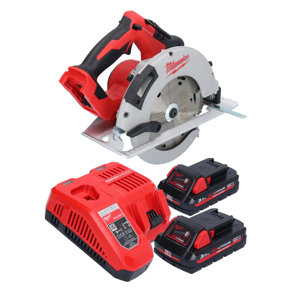 Milwaukee M18 BLCS66-302 Akku Handkreissäge 18 V 190 mm Brushless + 2x Akku 3,0 Ah + Ladegerät