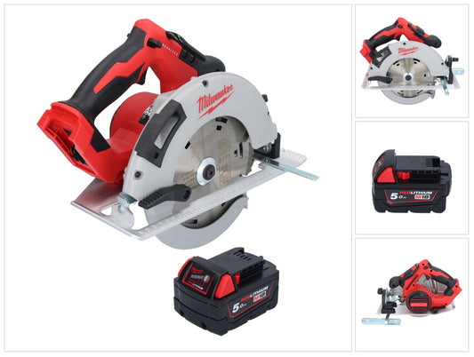 Milwaukee M18 BLCS66-501 Akku Handkreissäge 18 V 190 mm Brushless + 1x Akku 5,0 Ah - ohne Ladegerät