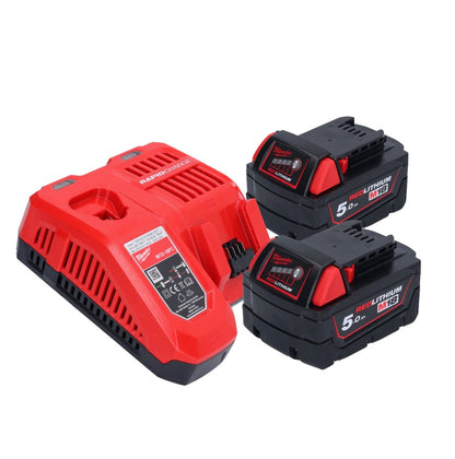 Scie circulaire à main sur batterie Milwaukee M18 BLCS66-502 18 V 190 mm sans balais + 2x batteries 5,0 Ah + chargeur