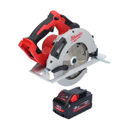 Milwaukee M18 BLCS66-801 Akku Handkreissäge 18 V 190 mm Brushless + 1x Akku 8,0 Ah - ohne Ladegerät