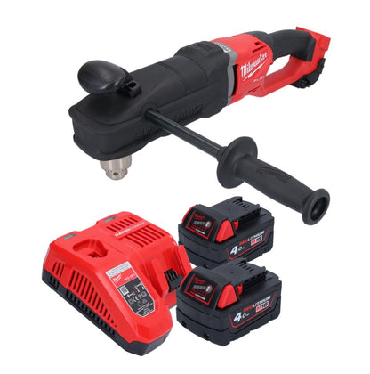 Milwaukee M18 FRAD2-402 Akku Winkelbohrmaschine 18 V 122 Nm Brushless + 2x Akku 4,0 Ah + Ladegerät