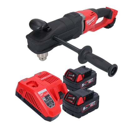 Milwaukee M18 FRAD2-502 Akku Winkelbohrmaschine 18 V 122 Nm Brushless + 2x Akku 5,0 Ah + Ladegerät