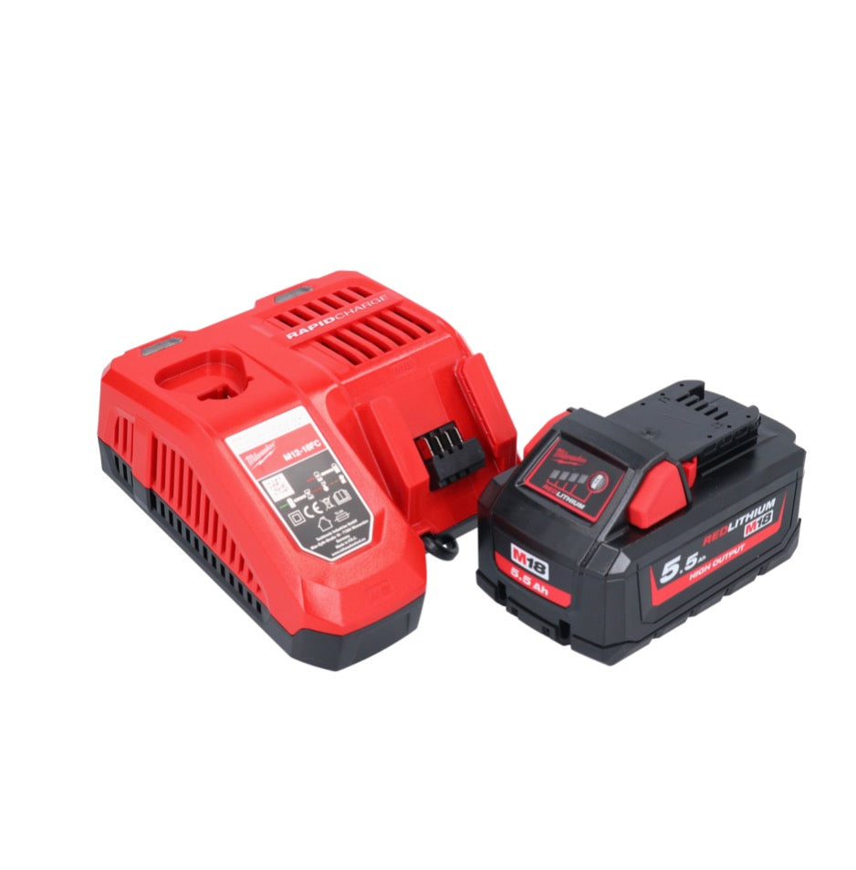 Milwaukee M18 FRAD2-551 Akku Winkelbohrmaschine 18 V 122 Nm Brushless + 1x Akku 5,5 Ah + Ladegerät