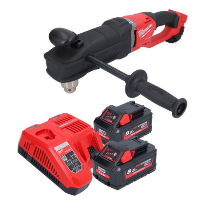 Milwaukee M18 FRAD2-552 Akku Winkelbohrmaschine 18 V 122 Nm Brushless + 2x Akku 5,5 Ah + Ladegerät