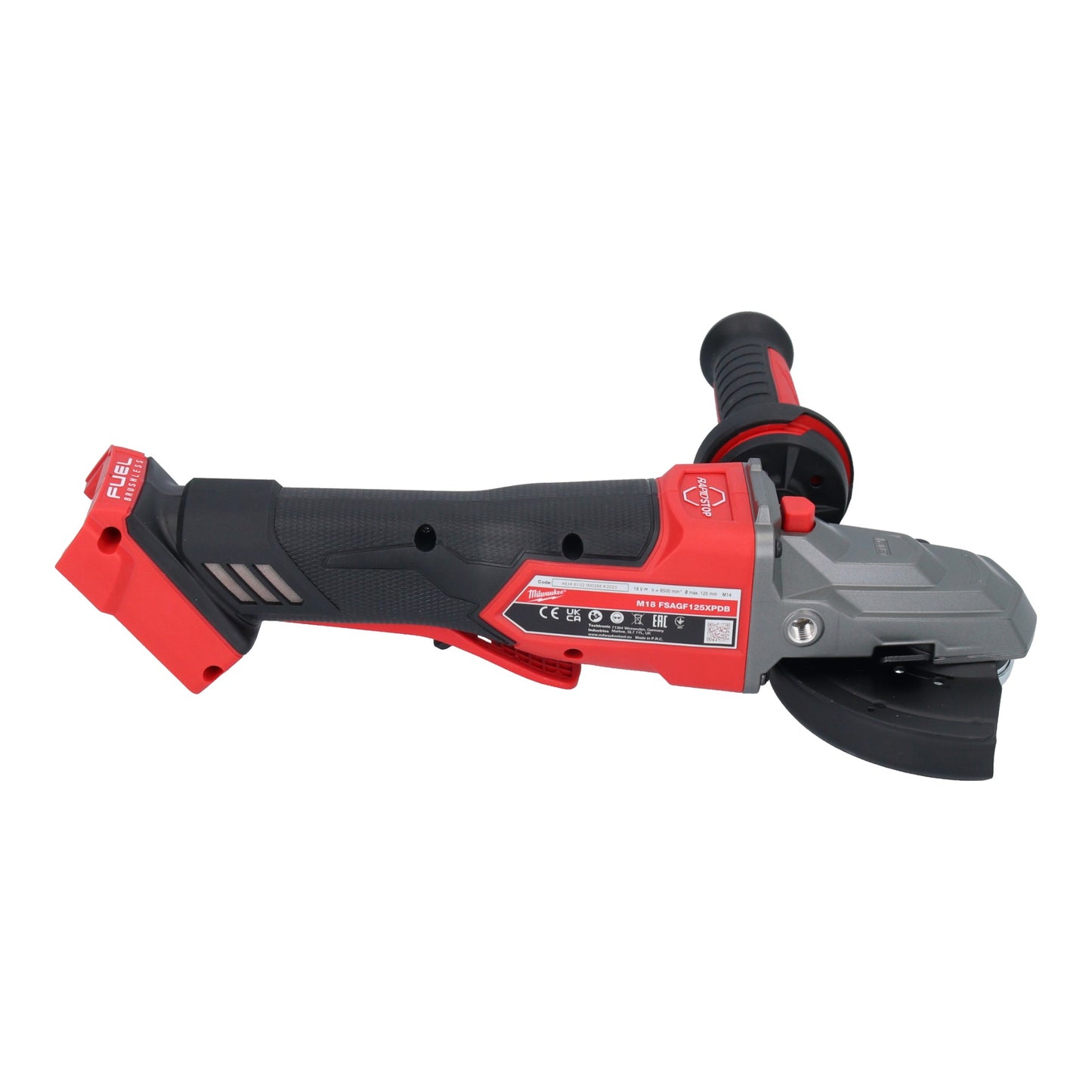 Meuleuse d'angle à tête plate sur batterie Milwaukee M18 FSAGF125XPDB-0X 18 V 125 mm (4933478439) brushless + HD Box - sans batterie, sans chargeur