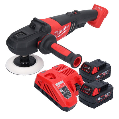 Polisseuse à batterie Milwaukee M18 FAP180-402 18 V 180 mm brushless + 2x batteries 4,0 Ah + chargeur