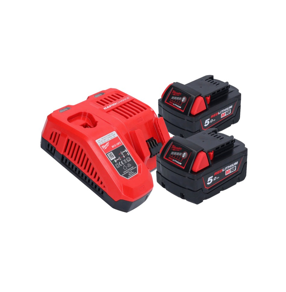 Polisseuse à batterie Milwaukee M18 FAP180-502 18 V 180 mm brushless + 2x batteries 5,0 Ah + chargeur